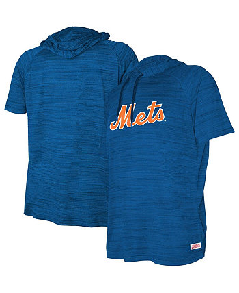 Пуловер с короткими рукавами и капюшоном с короткими рукавами и регланами для больших мальчиков и девочек Heather Royal New York Mets Stitches
