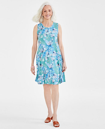 Женское трикотажное платье без рукавов с принтом, созданное для Macy's Style & Co