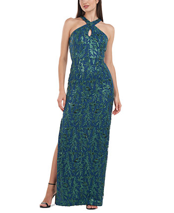 Women's Rita Embroidered Sequined Gown JS Collections
