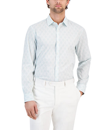 Мужская рубашка обычного кроя с ромбовидным принтом, созданная для Macy's Alfani