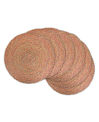 Пестрые круглые плетеные салфетки, набор из 6 шт. Design Imports