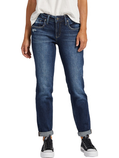 Узкие джинсы бойфренда со средней посадкой L27101EOE440 Silver Jeans Co.