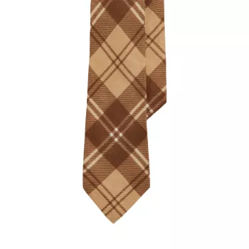 Plaid Linen Tie Ralph Lauren