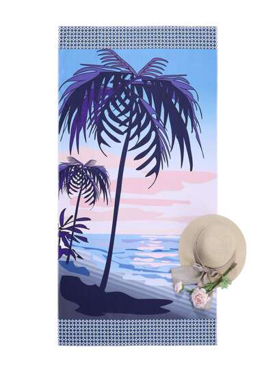 Пляжное одеяло с принтом пальмы SHEIN