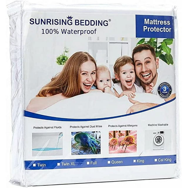 Sunrising Bedding Twin XL Size Mattress Protector, Waterproof Mattress Cover Sunrising Bedding