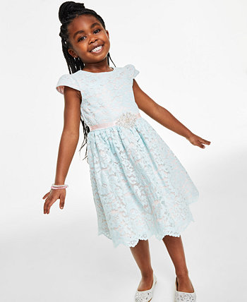 Платье с зубчатой юбкой для малышей и маленьких девочек, созданное для Macy's Rare Editions