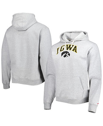 Мужской флисовый пуловер с капюшоном цвета «Iowa Hawkeyes Arch Essential» цвета Хизер Серый Айова League Collegiate Wear
