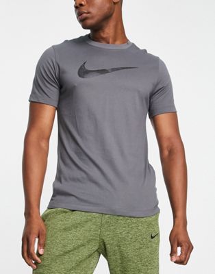 Nike Training Glitch Camo Dri-FIT Swoosh infill t-shirt in gray Nike Training