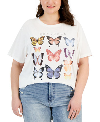 Модная футболка больших размеров с рисунком «Сетка бабочек» Grayson Threads, The Label