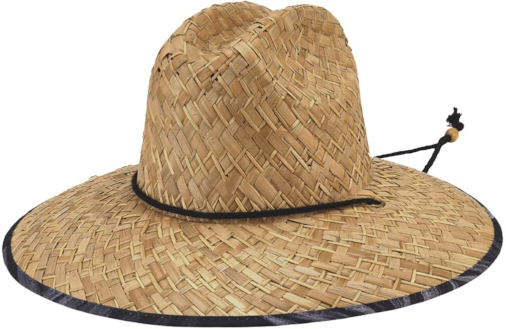 Соломенная шляпа спасателя с регулируемым шнурком для подбородка San Diego Hat Company