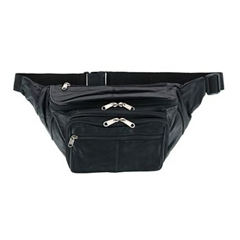 CTM Leather Large Organizer Fanny Waist Pack Ctm