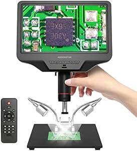 Andonstar AD409 Pro HDMI Digital Microscope with Endoscope, 10.1 inch LCD Screen Soldering Microscope, 300X USB Electronic Microscope Camera for PCB Soldering, Supports Windows PC Andonstar