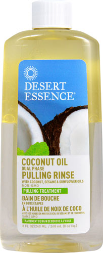 Desert Essence Кокосовое масло Двухфазный ополаскиватель для вытягивания -- 8 жидких унций Desert Essence