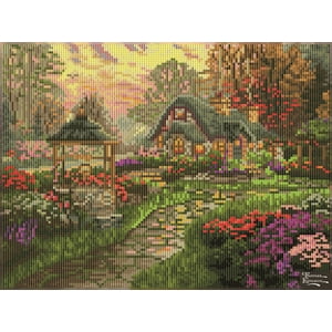 DIAMOND DOTZ® Make a Wish Cottage (Thomas Kinkade) Special Edition Diamond Painting Kit DIAMOND DOTZ