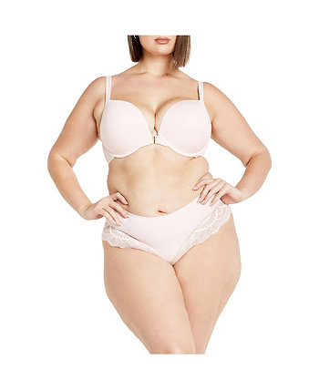 Plus Size Smooth & Chic Front Close Cotton Push Up Bra City Chic