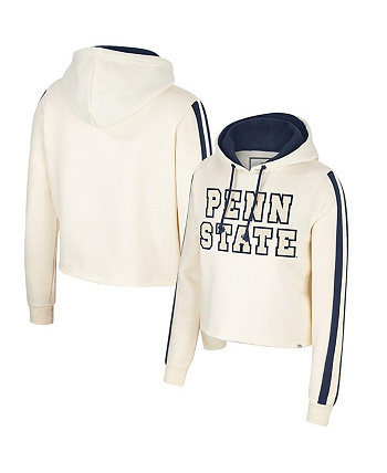 Женский укороченный пуловер с капюшоном кремового цвета Penn State Nittany Lions Perfect Date Colosseum