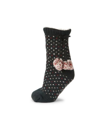 Носки-тапочки Birdseye с подкладкой из искусственного меха Jane & Bleecker