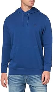 BOSS Men's Patch Logo French Terry Pullover Hooded Cotton Sweatshirt Boss