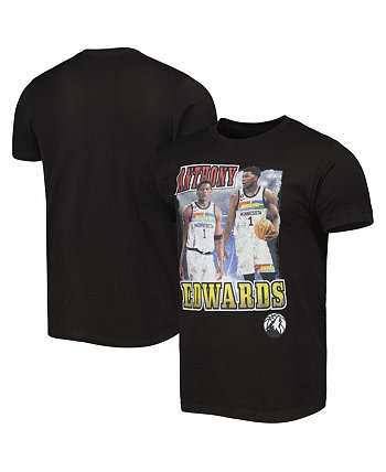 Черная мужская и женская футболка Anthony Edwards Minnesota Timberwolves Player City Edition Double Double Stadium Essentials