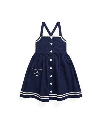 Платье без рукавов Anchor Seersucker для малышей и маленьких девочек Ralph Lauren