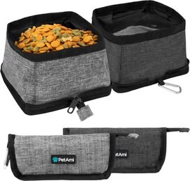 PetAmi Collapsible Polyester Dog & Cat Bowl, 2 count PetAmi