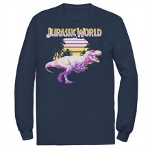 Мужская футболка Jurassic World Neon Purple & Yellow T-Rex Jurassic Park