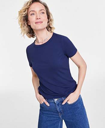 Women’s Ribbed T-Shirt, XXS-4X, Created for Macy’s On 34th