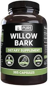 PURE ORIGINAL INGREDIENTS Willow Bark Extract (365 Capsules) No Magnesium Or Rice Fillers, Always Pure, Lab Verified Pure Original Ingredients