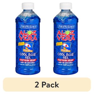 (2 pack) Fruit of the Earth Aloe Vera Cool Blue Gel Burn Relief, 20 Oz. Fruit of the Earth