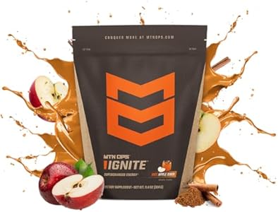 MTN OPS Hot Ignite Supercharged Energy Drink Mix Focus Enhancer, Apple Cider, Bag (30 Servings (Порции)) MTN OPS