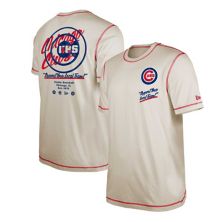 Мужская кремовая футболка New Era Chicago Cubs Team Split New Era