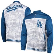 Мужская камуфляжная куртка Stitches Royal Los Angeles Dodgers с молнией во всю длину Stitches
