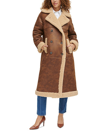 Женское длинное пальто на пуговицах с отделкой из искусственной овчины Levi's®