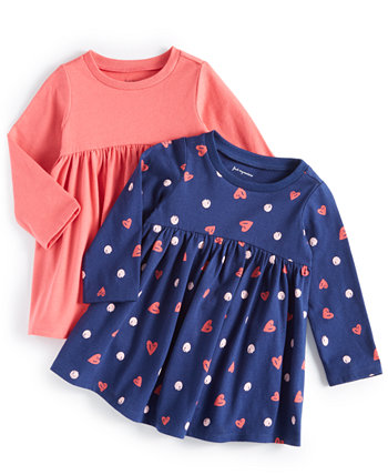 Хлопковые платья с сердечками для маленьких девочек, набор из 2 шт., создано для Macy's First Impressions