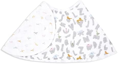 Нагрудник для младенцев aden + anais Essentials Disney Baby Burpy, 100% хлопковый муслин, 4 слоя мягкого впитывающего материала, универсальная ткань и нагрудник для отрыжки, 22,5 x 11 дюймов, одинарный, Disney + Friends Aden + anais