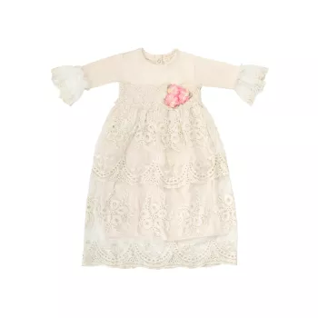 Персиковое румяное платье для девочки Haute Baby
