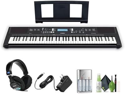 Yamaha PSR-EW310 76-Клавишная Сенсорная Портативная Клавиатура с Адаптером PA130, Наушниками и Аксессуарами Yamaha