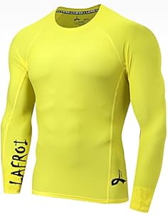 LAFROI Men's Long Sleeve UPF 50+ Baselayer Skins Performance Fit Compression Rash Guard-CLYYB Lafroi