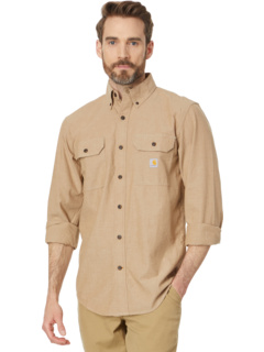 Свободная рубашка средней плотности из шамбре с длинными рукавами Carhartt