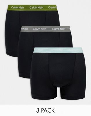 Комплект из трех плавок черного цвета с цветным поясом Calvin Klein Calvin Klein