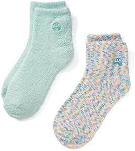 Earth Therapeutics Aloe Socks, 2 Pair Per Package (1 Pair Multi-colored, One Pair Aqua) by Earth Therapeutics Earth Therapeutics