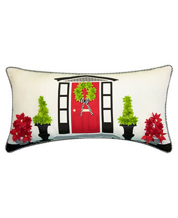 Декоративная подушка Holidays Dimensional для использования внутри и снаружи помещений, 28 x 14 дюймов Edie@Home