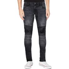 Rawx Men's Slim Fit Moto Detail Stretch Jeans RawX