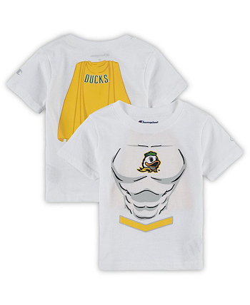 Белая футболка Oregon Ducks Super Hero для мальчиков и девочек для малышей Champion
