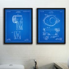 ''Ванная'' Настенный набор из двух предметов в рамке Personal-Prints