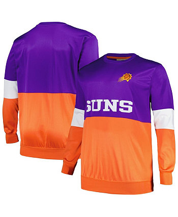 Мужской фиолетово-оранжевый пуловер Phoenix Suns Big and Tall с разрезом Fanatics