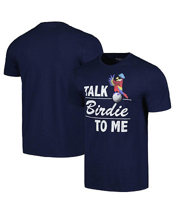 Men's and Women's Navy Talk Birdie To Me T-shirt Margaritaville