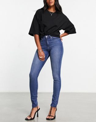 Ультра-скинни джинсы миди-бирюзового цвета ASOS DESIGN для женщин ASOS DESIGN