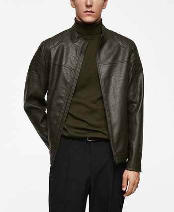 Men's Nappa Leather-Effect Jacket MANGO