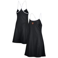 Женское черное платье Lusso New York Mets Nakita с овальным вырезом и бретелями Lusso